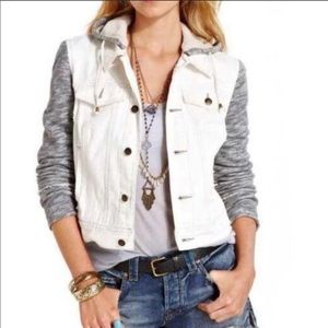 Free people white jean jacket